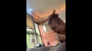 Teen Sucking BBC On A Hot Day
