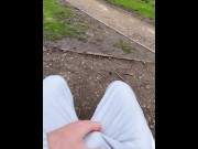 Preview 6 of Strangers reaction to me rubbing my cock through my trackies | public boner | exhibitionist