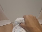Preview 5 of Diaper Sissy Cumming In Her Diaper