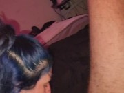 Preview 6 of Aussie Bratty blue haired step-sis doing what she does best compilation.