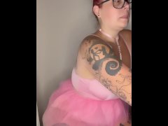 BBW stepmom MILF 420 smoking fetish wake and bake in pink lingerie your POV
