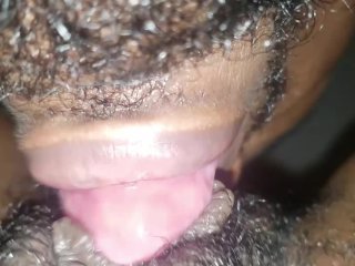 verified couples, exclusive, pussy licking, wet ebony pussy