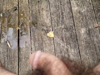 a woman almost caught me while I was taking a risky piss in public