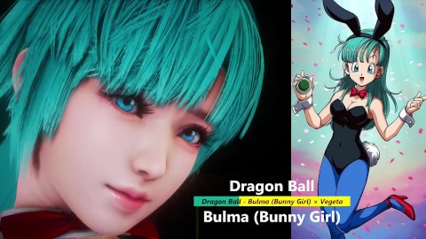 Dragon Ball - Bulma (chica Bunny) × Vegeta - Versión Lite