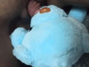 Preview 4 of Rubbing wet pussy and big clit on a teddy bear
