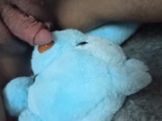 Preview 5 of Rubbing wet pussy and big clit on a teddy bear