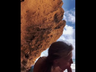 Cought on cam while I’m sucking his dick in a public beach