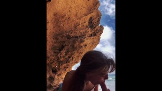 Cought On Cam While I'm Sucking His Dick In A Public Beach
