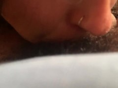 Hottest quivering blowjob - post-op trans cock metoidioplasty - cum in mouth