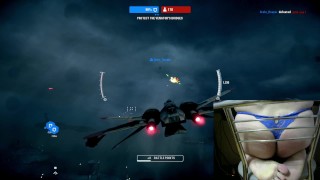 playing star wars in only panties. gameplay without comments