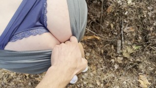 Fuck In The Woods With A Blonde In A Hurry