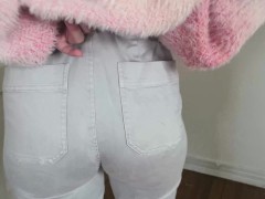 pawg wiggles in tight pants