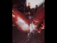 Black Tranny Spits CUM out her ASS!
