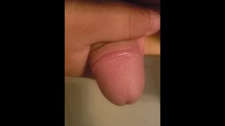 Close Up Mastubation with Clear Cumshot