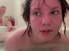 Transboy plays in the bath with underwater angles (request video)