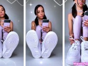 Preview 3 of FEMDOM & FINDOM Fantasy: Paypig & Sneaker Fetish - Goon Paypig Feet Soles Petite Domme Cute