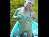 Mistress' Outdoor Messiness (Pies and Cake Batter, Orgasm)