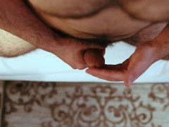 Blowing a load into my palm and playing wit it - Screenshot 9 of 16 - Masturbate