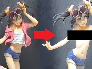 petite, solo female, anime figure, small tits