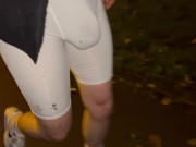 Preview 1 of on my way to the GYM ** I Love my BIG BALLS, do You? ** (I need new Compression Shorts )