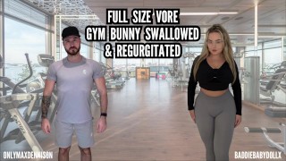 Full Size Vore Gym Bunny Swallowed & Regurgitated