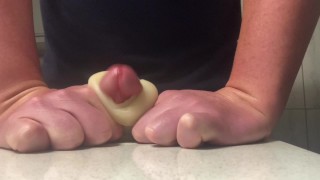 Hard Cock Fucks Pocket Pussy For Close Up Moaning Cumshot