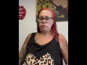 Preview 1 of BBW stepmom MILF foodie eats lunch with tits out your POV