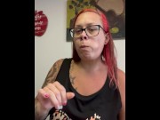 Preview 2 of BBW stepmom MILF foodie eats lunch with tits out your POV