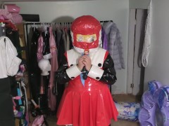 PVC Cosplay Kigurumi Breathplay in homemade hood