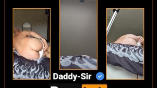 Birthing an 18 inch length 6 inch girth double ended dildo 3/5