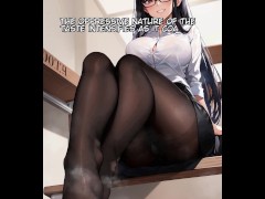 Captions - Your Teacher makes you cry using her Sweaty Nylon-clad Feet!