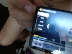I masturbate and play call of duty and make cum on my cell phone.