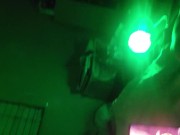 Preview 2 of BBC masturbation under green lighting. Moaning and Cumshot ;)