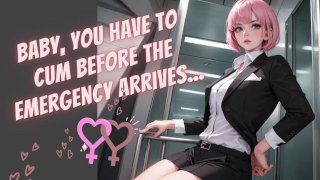 [F4F] Você está preso no elevador com sua Crush de trabalho e é bastante óbvio. [Dominação feminina]