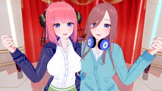 【KKS／MMD】【「Girls」【MARiA[ﾒｲﾘｱ]×Easy Pop】】 中野二乃 中野三玖【五等分の花嫁 】