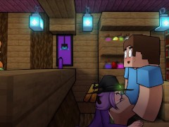Minecraft Hentai Horny Craft - Part 21 - Witch Blowjob Under Table By LoveSkySan69