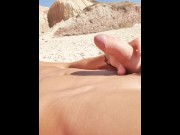 Preview 3 of Close-Up Beach Public Masturbation - A Risky Voyeuristic Adventure! - Hotsportfitboy