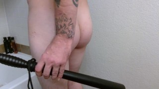 me taking a toy bat as deep as i can