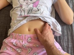 I play with a cute shy teen touching her soft wet pussy