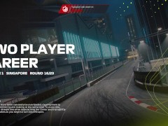 Racing in orange car, cum tribute to mclaren