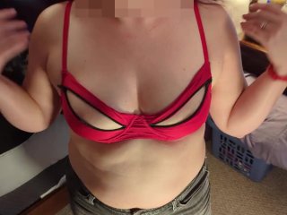 big boobs, mom, mother, cock cage