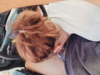 cocksucking, dicksucking, driving blowjob, teen