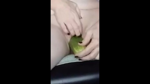 Vee Fucking Her Cucumber Dildo Says Come To Mommy!