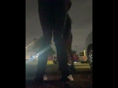 public ballbusting session with pathetic ending