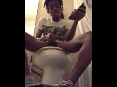 Horny in the bathroom decided to bust a nut