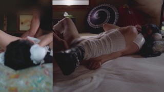 白チャイナコンカフェ嬢があなたと和室でエッチしたらこんな感じっ？💜