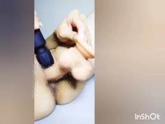 中出しセックス直後(´・ω・｀)隣の部屋でディルドオナニーしてました(*´艸｀*)