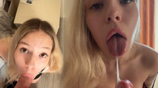 Hot Bitch Fucked With A Friend For Slobbery Blowjob And Cheating On Boyfriend Throat Pie