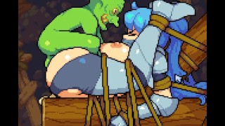 Goblins Versus The Sword Knight In The Heroine Conquest Azure