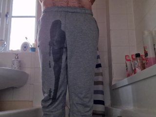 pissing, piss, joggers, exclusive